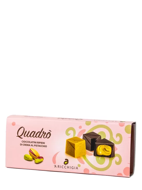 Pildītās šokolādes konfektes “Quadrò” – jaukts sortiments, 90g